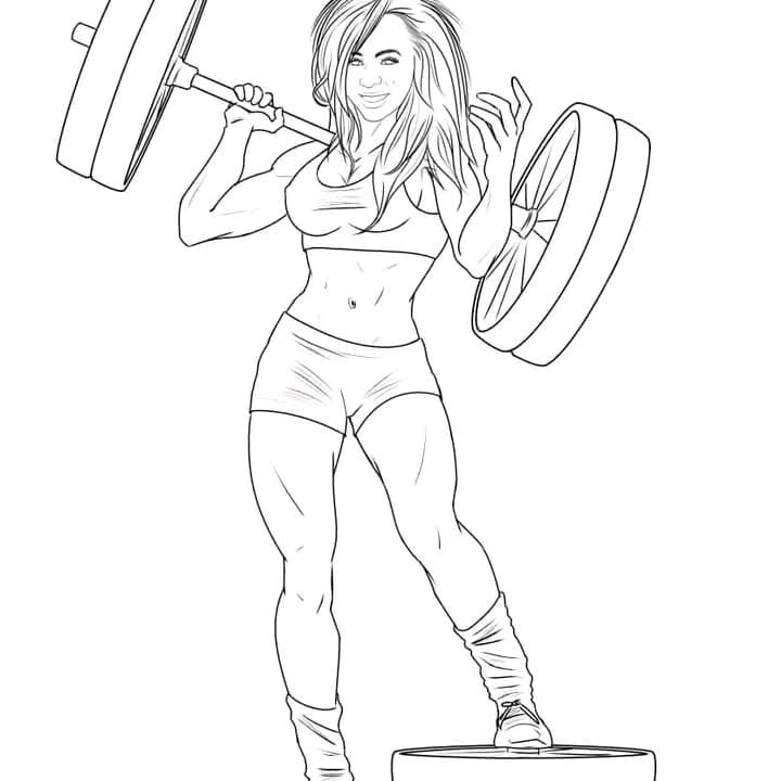 fitness trainer illustration design